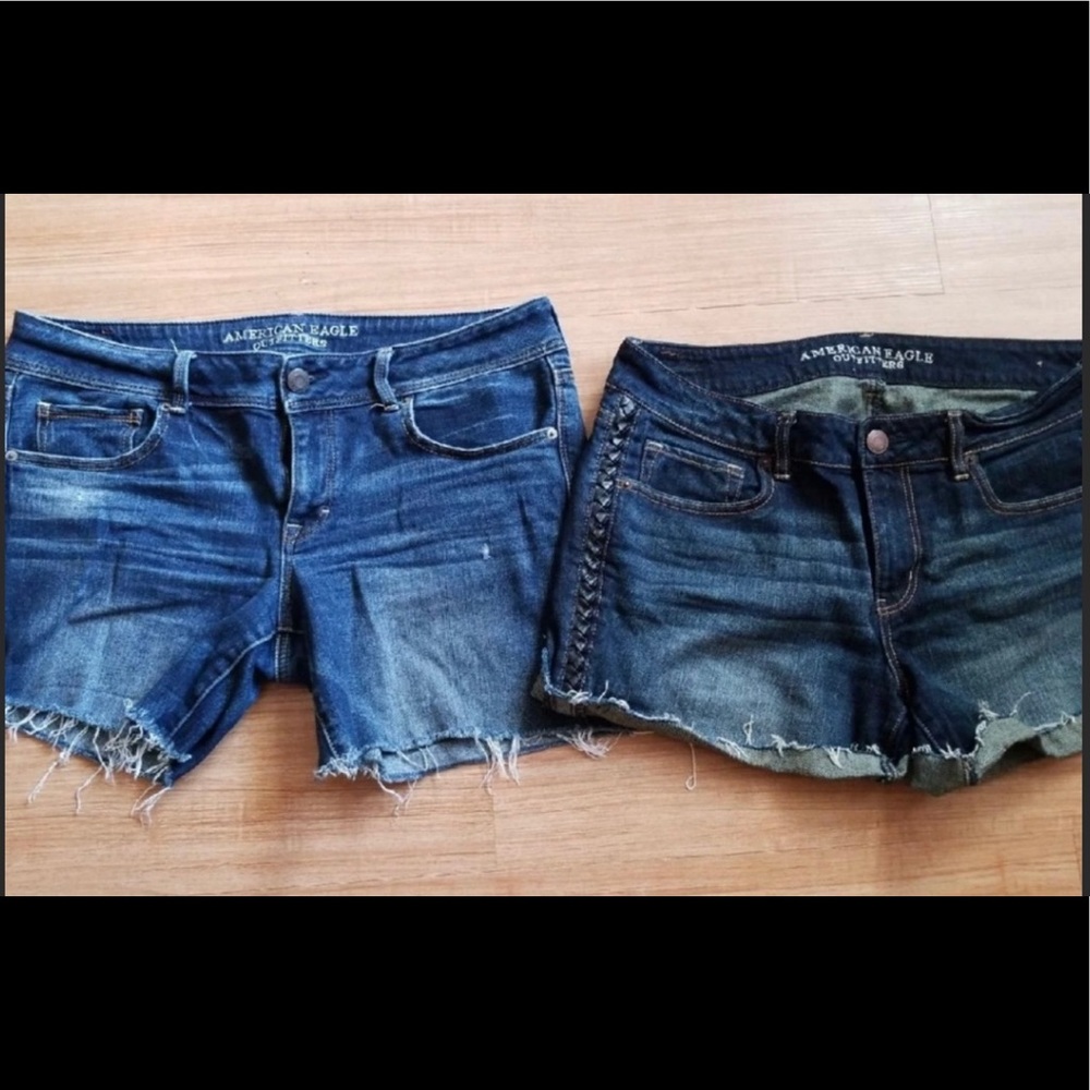 American eagle jean shorts-2 pair